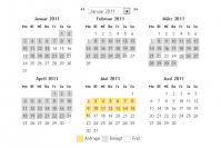 HTML-Baustein Belegungskalender - Belegungsplan kostenlos für Ihre Webseite